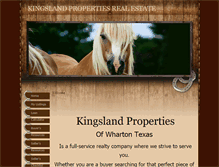 Tablet Screenshot of kingsland-properties.com